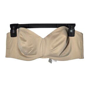 Delimira Beige Strapless Bra Size‎ 36C Nude Neutral Underwear Minimalist Tan
